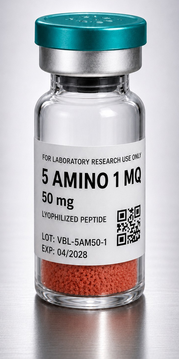 5-amino-1mq 50mg vial Size:1000 mcg/ml - 10 ml (Pack of 5) AOD-9604 vs MOTS-c vs hyperpigmentation