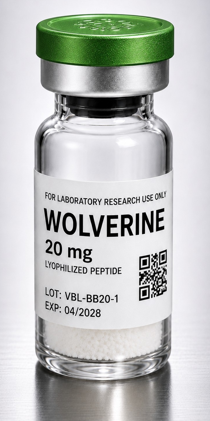 Wolverine, 20 mg, lyophilized laboratory research blend vial